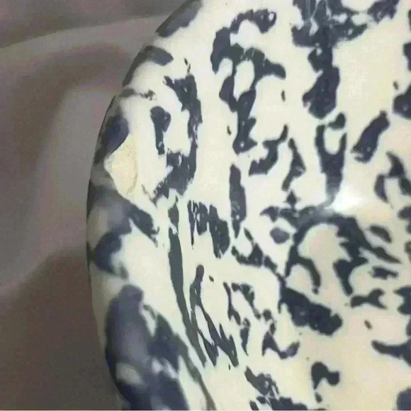 Vtg Spongeware Heart Shaped Bowl - Picture 9 of 10